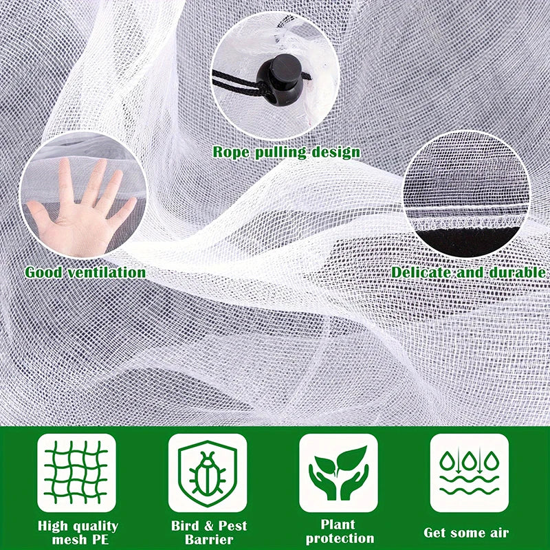 Fruit Tree Protective Cover Garden Fine Mesh Insect Netting Covers For Greenhouse Breathable Light Protect Vegetable Plants