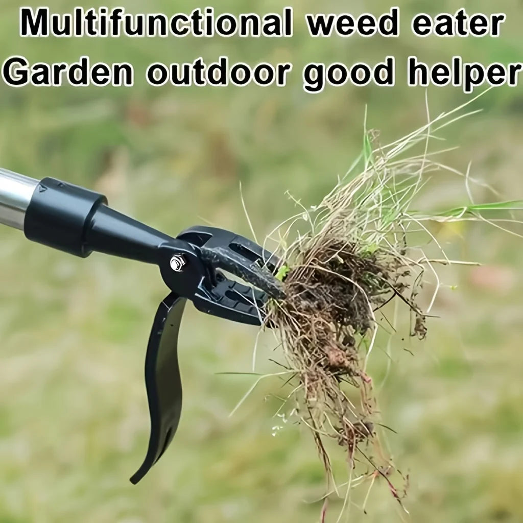 Heavy-Duty Stand Up Weed Puller Tool,4-Claw Upright Weeder with Adjustable Height, Portable Tool for Lawn,Durable,Lightweight