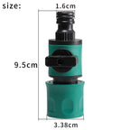 Garden Hose Quick Connect Coupler - Shut Off Valve Adapter for Watering Irrigation System Tap Faucet Fitting In-Line Connector