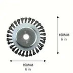 Steel Wire Weeding Garden Weed Wheel Tools Rust Removal Twisted Wire Steel Wire Grass Trimmer Head Weed Mower Accessories