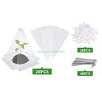 E74E 20pcs Clear Plastic Plant Protectors for Seedling Defense Sun Frosts Snail Bird