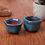 Dollhouse Mini Plant Pots Flower Pot With Holes Bonsai Flowerpot Purple Sand Craft Chinese Style Plant Pot Planter Garden Decor