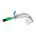 Hand Rake Weeding Lightweight Small Garden Hand Rake Loosening Soil Rubber Handle Digging for Patio Backyard Lawn Yard Work