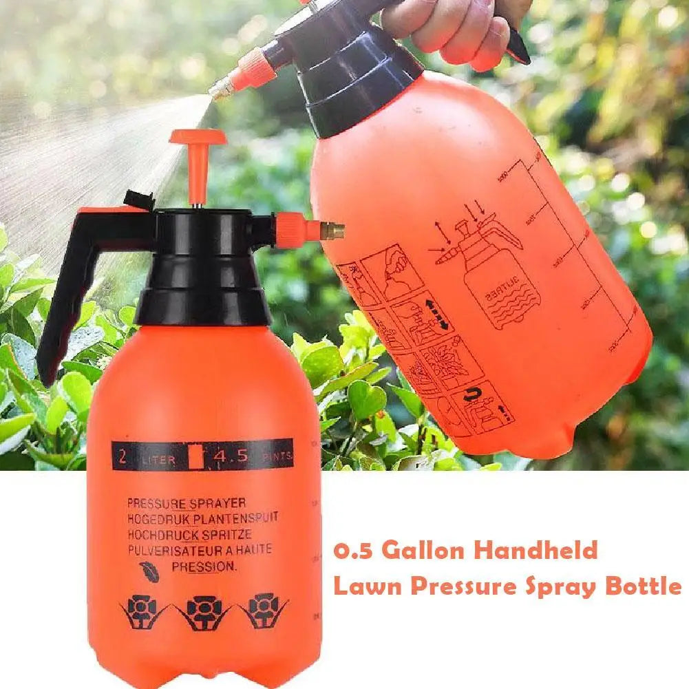 0.8/1.5/2/3L Garden Pressure Sprayer Portable Hand Pump Sprayer Watering Can with Adjust Nozzle for Garden Lawn, 2 Spray Mode