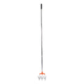 Manual Rotary Cultivator Tool Stainless Steel Teeth Adjustable Handle Garden Hand Tiller for Lawn