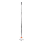 Manual Rotary Cultivator Tool Stainless Steel Teeth Adjustable Handle Garden Hand Tiller for Lawn