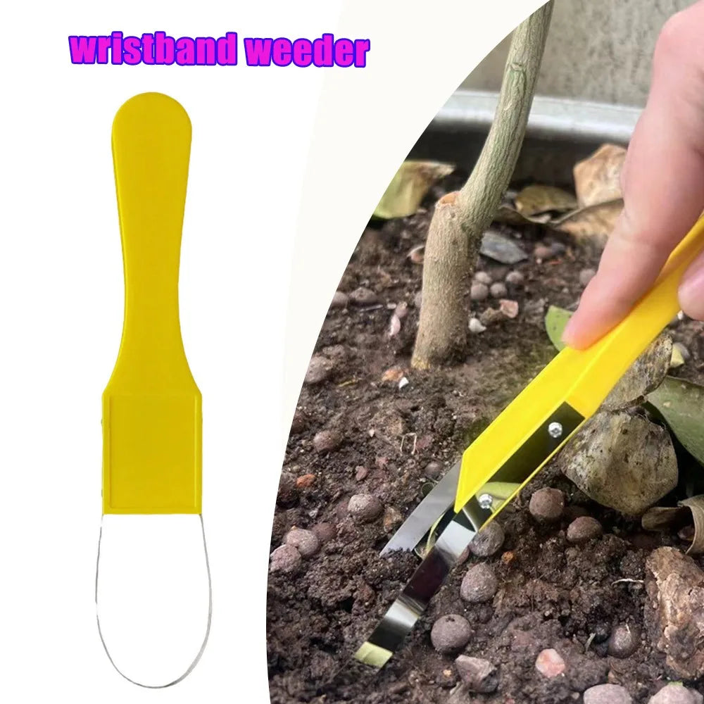 1PCS Hand Loop Weeder Stainless Steel Garden Weeder Puller Easy Effort Saving Weed Removal Non Slip Grip Lawn Yard Weeding Tool