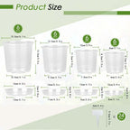 72pcs/set Clear Nursery Potsplant with Trays and Labels, Transparent Plastic Planter, Seed Starting Pot Flower Plant Contai