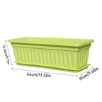 Rectangular Plastic Flower Pot Garden Planter Vegetable Planting Container for Home Patio Balcony Decoration