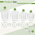 72pcs/set Clear Nursery Potsplant with Trays and Labels, Transparent Plastic Planter, Seed Starting Pot Flower Plant Contai