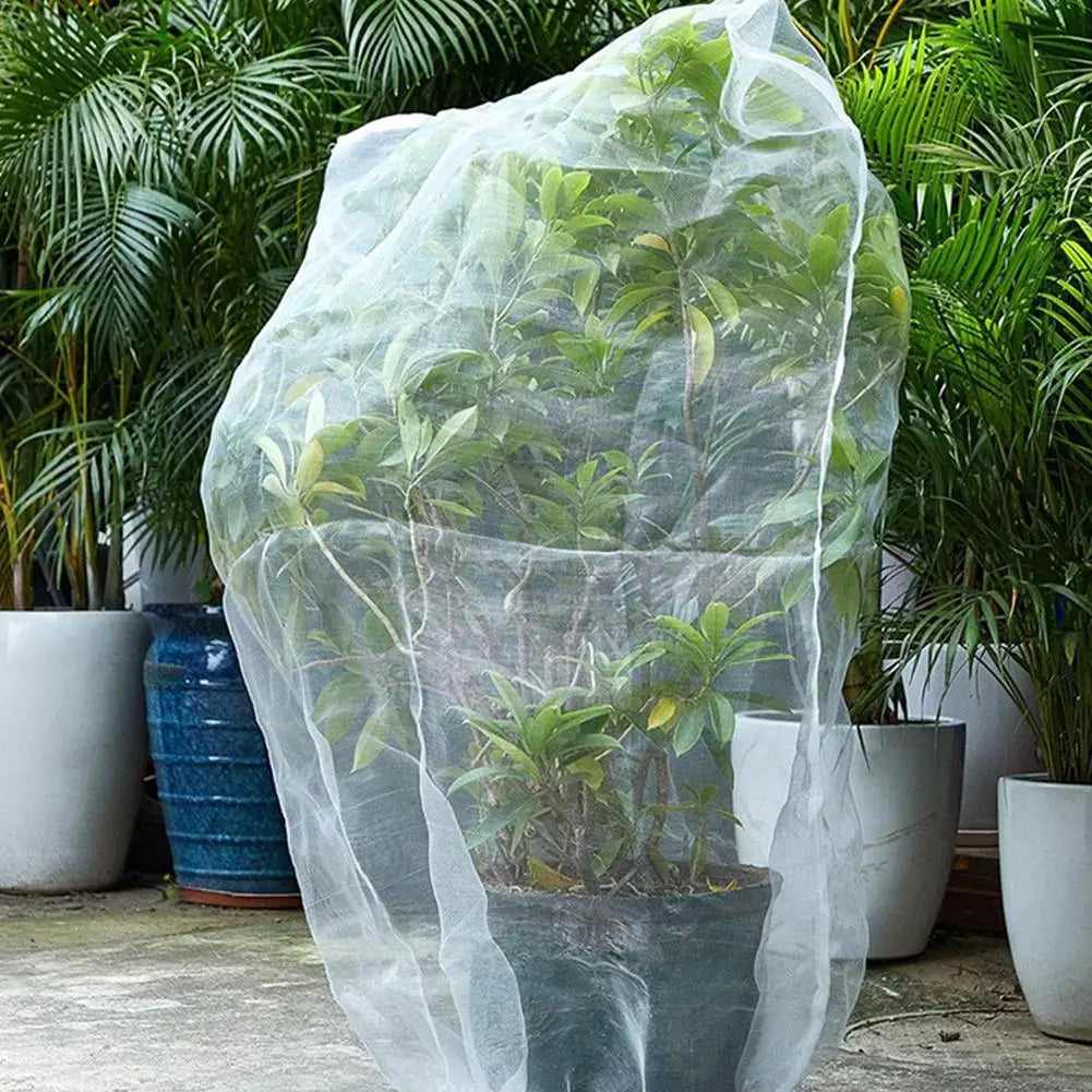 Insect Netting Cover for Plants with Zipper & Drawstring Breathable Anti-Bug Mesh for Garden Vegetables, Trees & Potted Plants