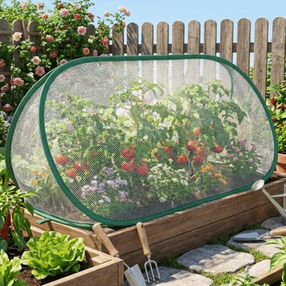 Folding Plant Protection Netting Anti-frost Insect-proof Garden Row Covers Breathable Pop Up Plant Shade Cover Indoor Plants