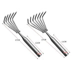 Garden Stainless Steel Hand Rake Manual Integrated Small Leaf Rakes Gardening Tool Multi-Claw Soil Rake For Planting Vegetable