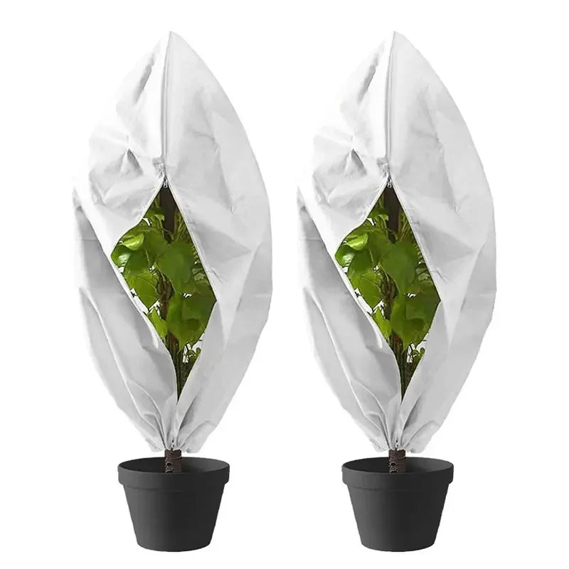 Winter Plant Cold-proof Cover Plant Protection and Warmth Covers Drawstring Zipper Fixed Non-woven Fabric Casing Outdoors Garden