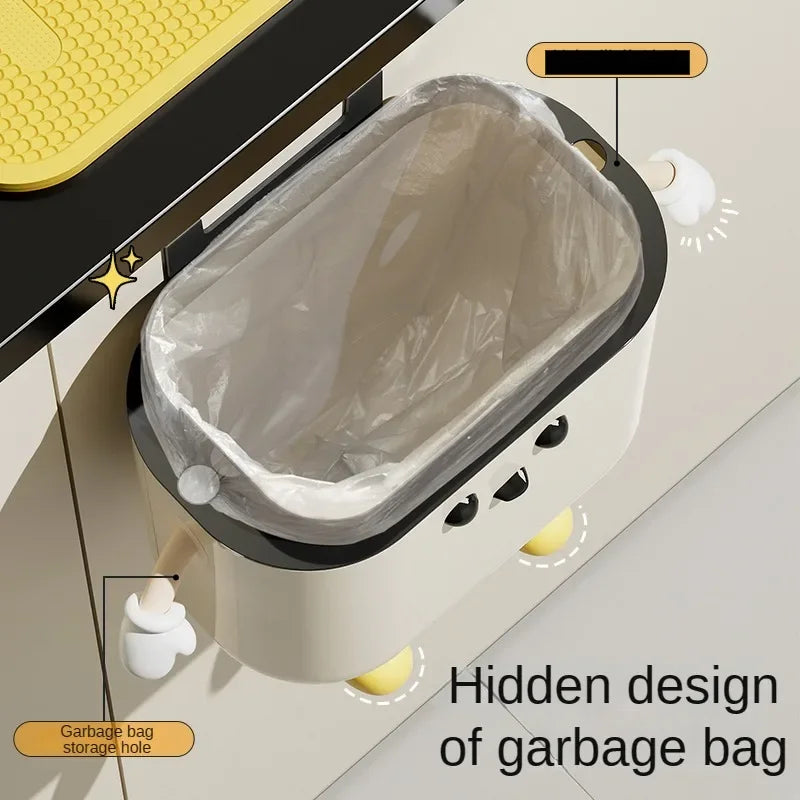 12L/9L DIY Compost Bin Kitchen for Countertop or Under Sink, Hanging Small Trash Can with Lid, Garbage Can for Cabinet Door