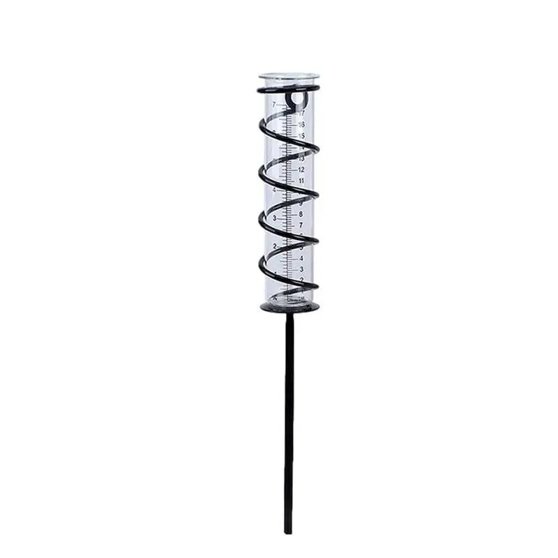 6.69Inch Rain Gauge Outdoor Tube Garden Glass Water Gauge For Rain Water Meter Decorative Stake With Waterproof Large Glass Tube