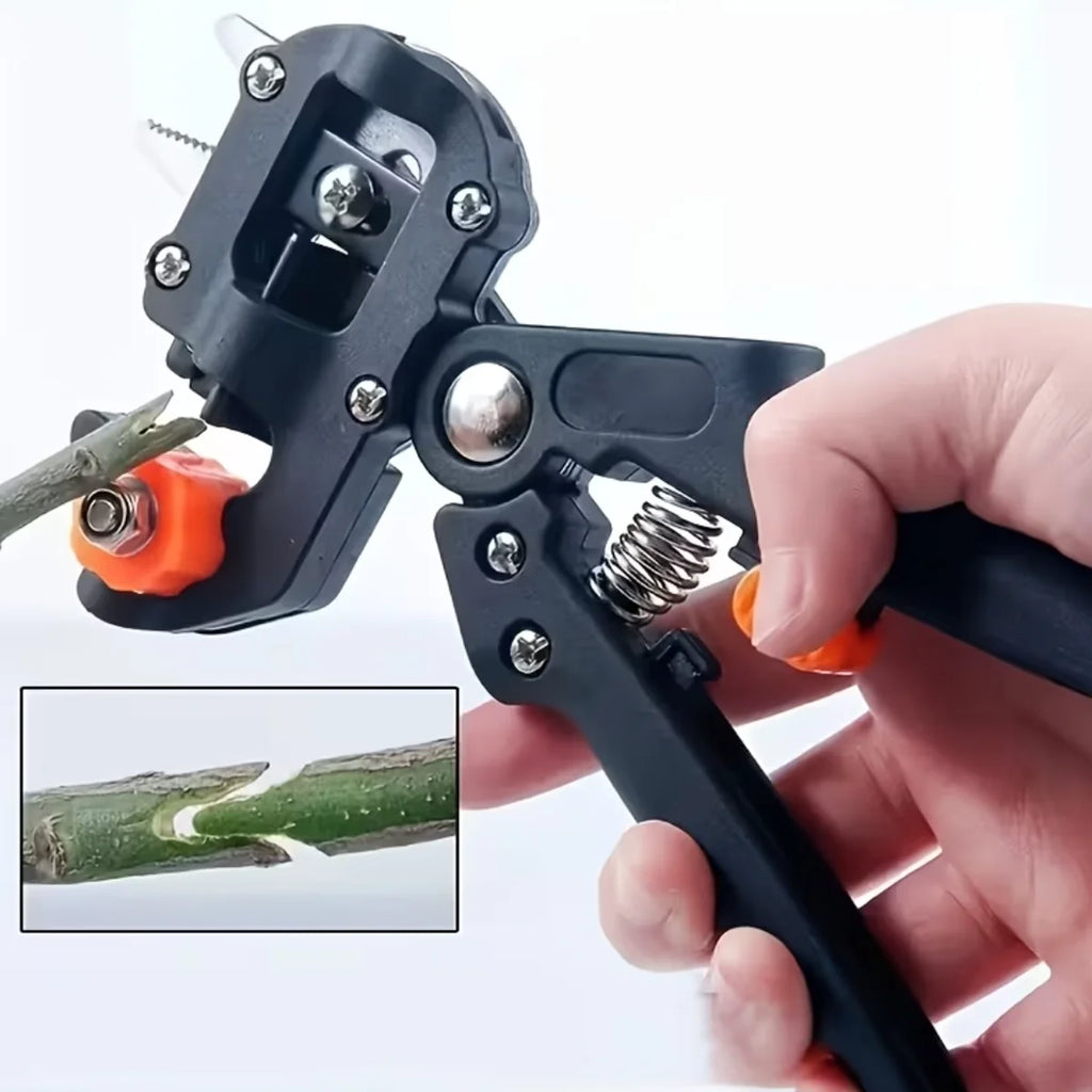 Professional Grafting and Pruning Tools, Fruit Tree Grafting Shears, 2-in-1 Branch Cutting and Grafting Shears.