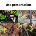 Hollow Weeding Hoe Handheld Weeding Rake Manganese Steel Quenched Garden Hoe for Weeding Planting Digging, Heavy Duty Agricultur
