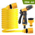 Garden Extension Hose with Sprayer Sprinkler for  for Car Cleaning Courtyard Lawn Watering EVA Retractable Tubeing Water Gun Kit