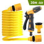 Garden Extension Hose with Sprayer Sprinkler for  for Car Cleaning Courtyard Lawn Watering EVA Retractable Tubeing Water Gun Kit