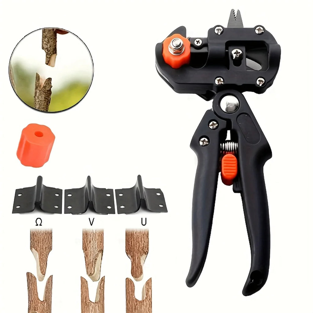 Professional Grafting and Pruning Tools, Fruit Tree Grafting Shears, 2-in-1 Branch Cutting and Grafting Shears.
