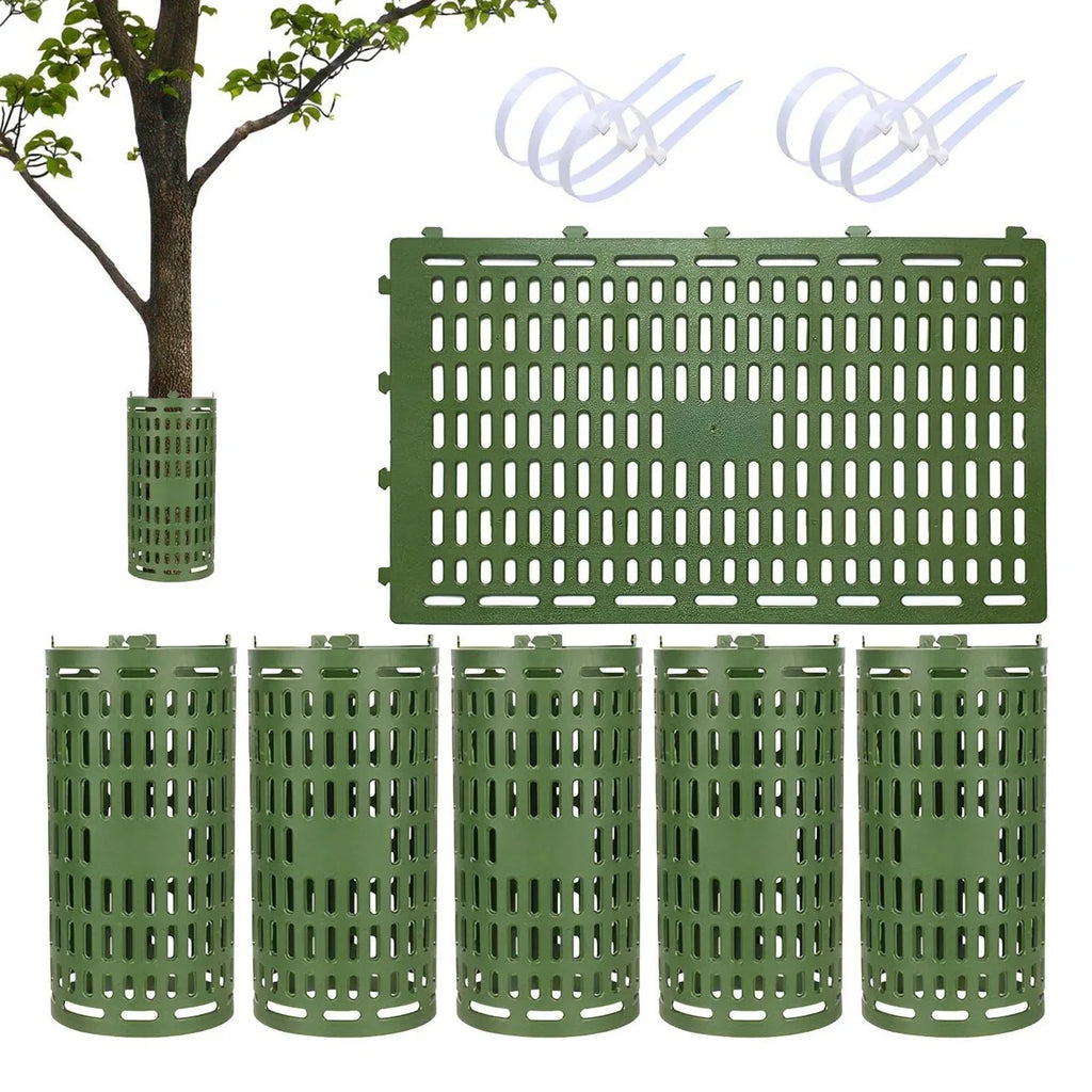 Tree Trunk Protector Plastic Tree Guard Flexible Adjustable Breathable Bark Guard for Sapling from Rodents Rabbits Mowers Garden