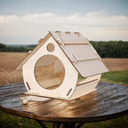 Hanging wooden bird feeders Aviary DIY assembled outdoor garden decorative feeders Birdcage Birdhouse