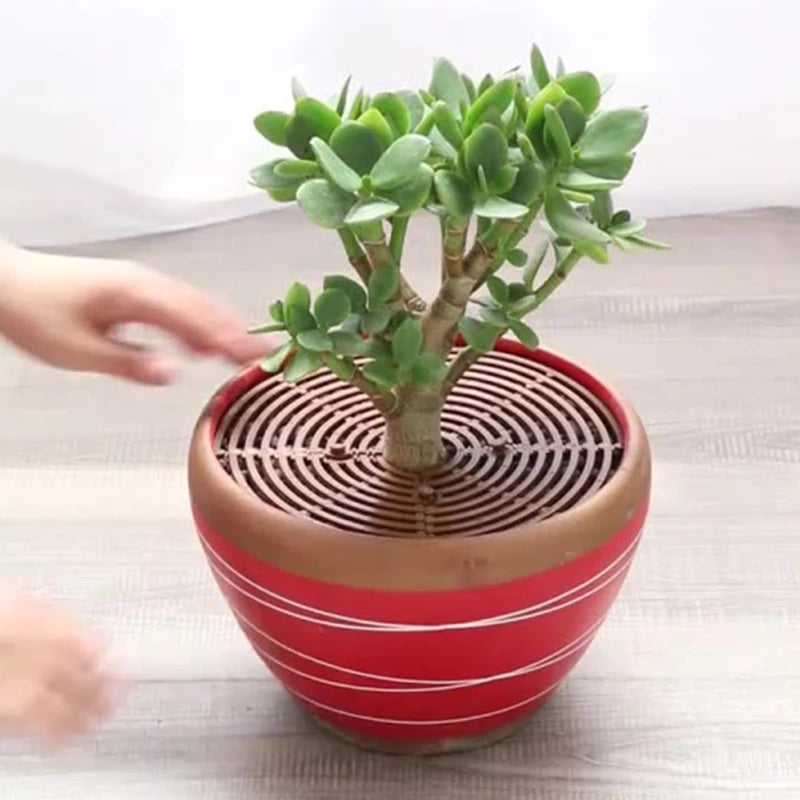 Flower Pot Cover Plant Pot Grid Flower Pot Cover Garden Plant Pot Soil Guard Cover Plant Protector Grid Protection Accessories