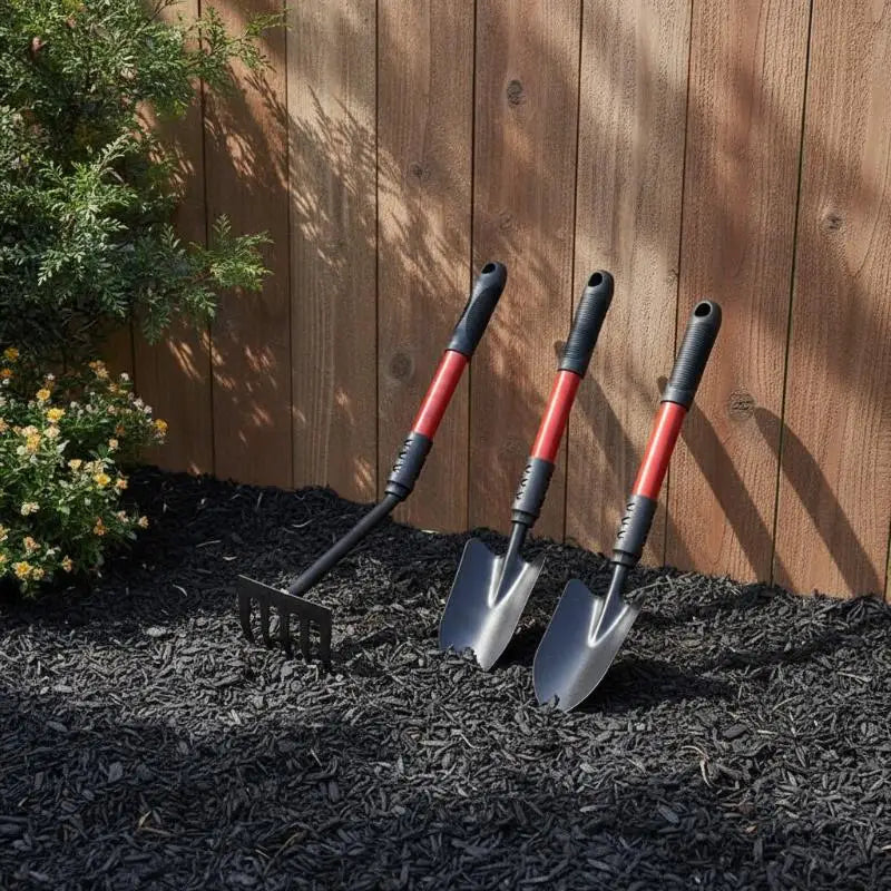 1 Piece Five-Tooth Gardening Spade Rake Hoe Integrated Design Comfort Handle for Outdoor Garden Weeding Digging Planting