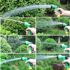 Garden Irrigation Water Pipe, Watering Nozzle, Garden Hose With 7-Function Nozzle, Car Cleaning Spring Pipe, Plastic Hose