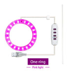 LED Ring Grow Lights Indoor Plants Full Spectrum Height Adjustable Plant Light for Indoor Plants 5V USB Growing Lamp