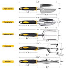 Garden Tool Hand Trowel Rake Cultivator Weeder Tools With Ergonomic Handle Garden Lawn Farmland Transplant Gardening Bonsai Tool