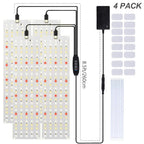 LED Grow Panel Light Ultra-thin Full Spectrum Dimmable Timer Plant Lights Under Cabinet Growing Lamp for Indoor Plants Rack