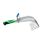 Hand Rake Weeding Lightweight Small Garden Hand Rake Loosening Soil Rubber Handle Digging for Patio Backyard Lawn Yard Work
