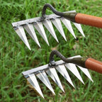 4/5/6/7 Teeth Weeding Hoe Rake Farm Tool Weeding Scarifier Artifact Agricultural Garden Tool Hoe Farm Growing Weeding Tools