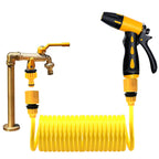 Garden Extension Hose with Sprayer Sprinkler for  for Car Cleaning Courtyard Lawn Watering EVA Retractable Tubeing Water Gun Kit