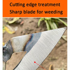 Hollow Weeding Hoe Handheld Weeding Rake Manganese Steel Quenched Garden Hoe for Weeding Planting Digging, Heavy Duty Agricultur