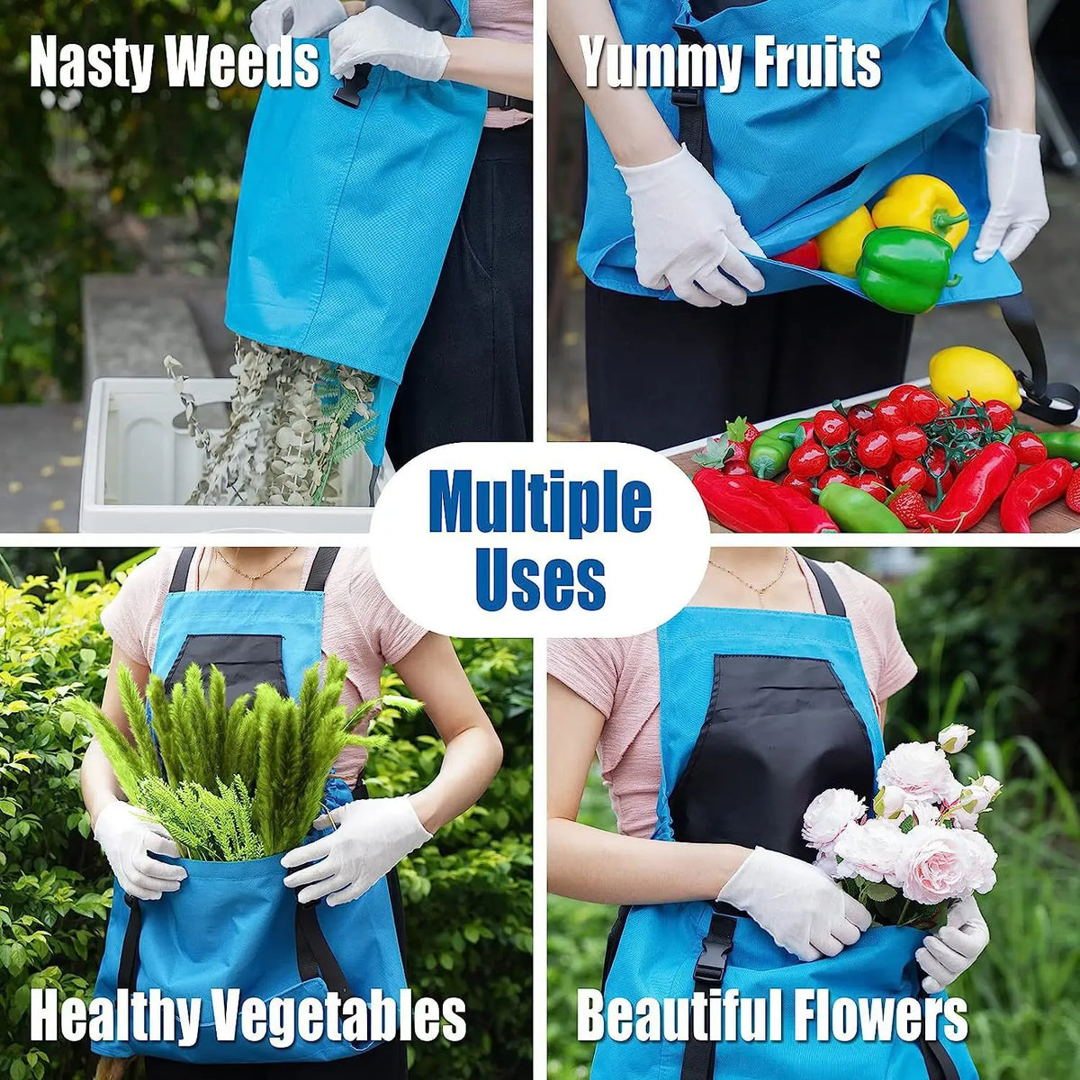 Gardening Tool Quick Release Harvesting Apron Waterproof Oxford Cloth Large-capacity Harvesting Bag For Vegetable Garden