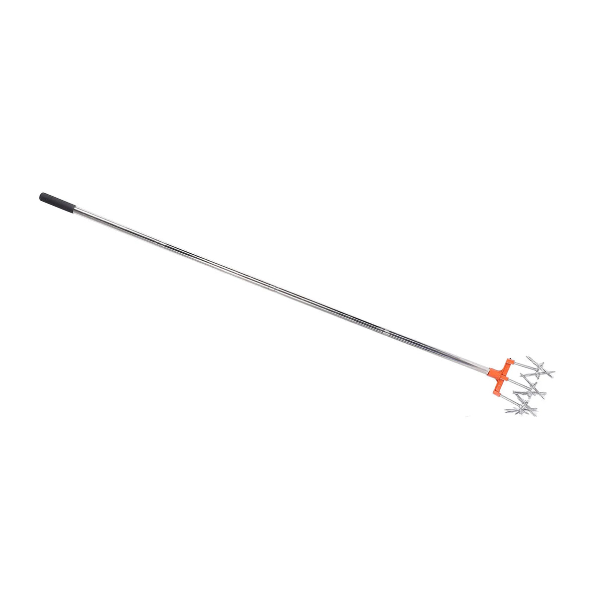 Manual Rotary Cultivator Tool Stainless Steel Teeth Adjustable Handle Garden Hand Tiller for Lawn