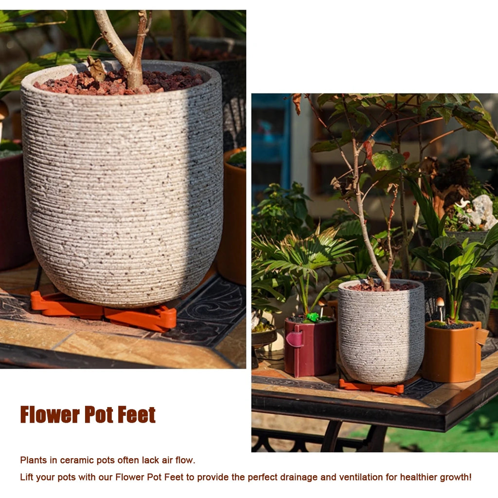 10/30 PCS Plant Pot Feet Flower Pot Risers Stand with Holes Drainage Saucer Pads Prevent Root Rot for Indoor Outdoor Plants