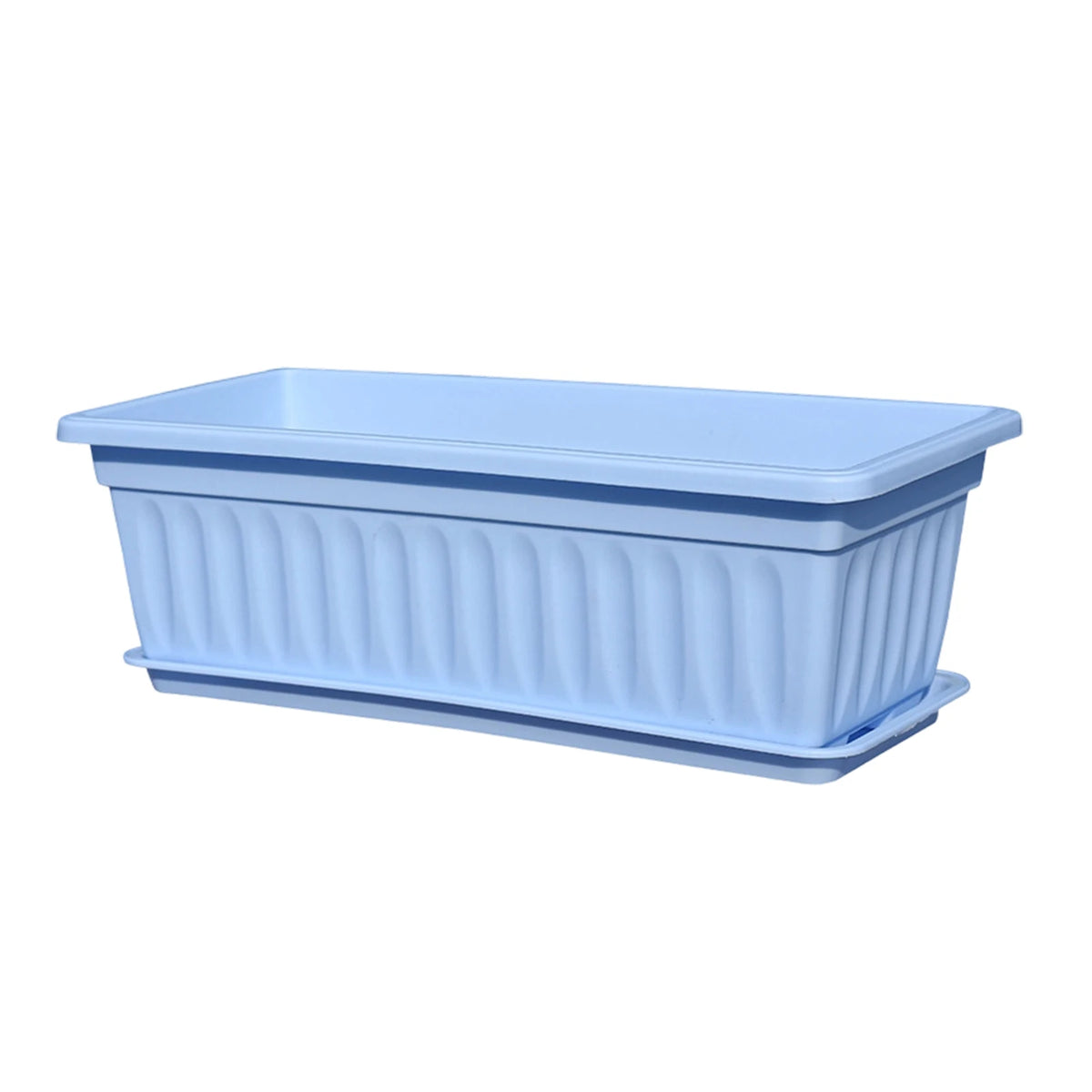 Rectangular Plastic Flower Pot Garden Planter Vegetable Planting Container for Home Patio Balcony Decoration