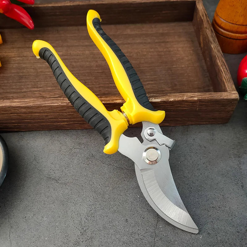 Pruning Shears Garden Scissors Sharp Blade One-handed Pruning Shears Trees Flower Trimmers Secateurs Garden Beak Scissors Pruner