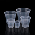 Home Garden Round Planter Pot Orchid Nursery Container Planter Container Transparent Orchid Container Round Starting Pot