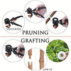 Professional Grafting and Pruning Tools, Fruit Tree Grafting Shears, 2-in-1 Branch Cutting and Grafting Shears.
