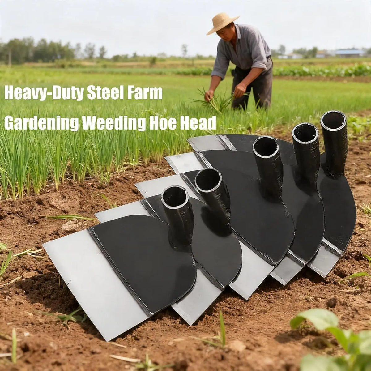 Garden Hoe Steel Hand Weeding Tool Heavy Durable Soil Digging Hoe Loosening Tool Agriculture Farming Farmer Tools Accessories
