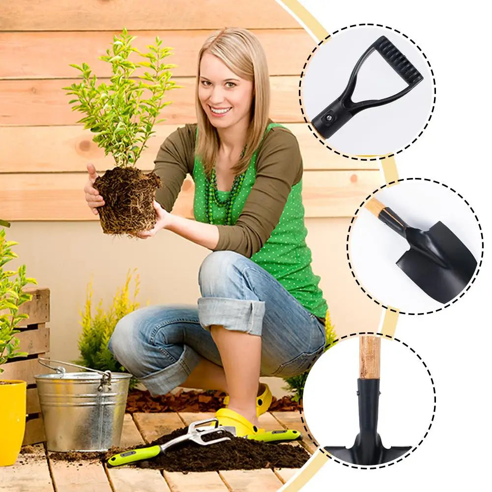 50cm Digging Shovel Mini Manganese Steel Shovels Trowel Waterproof Rustproof Garden Scoop Coated Surface for Camping Outdoor