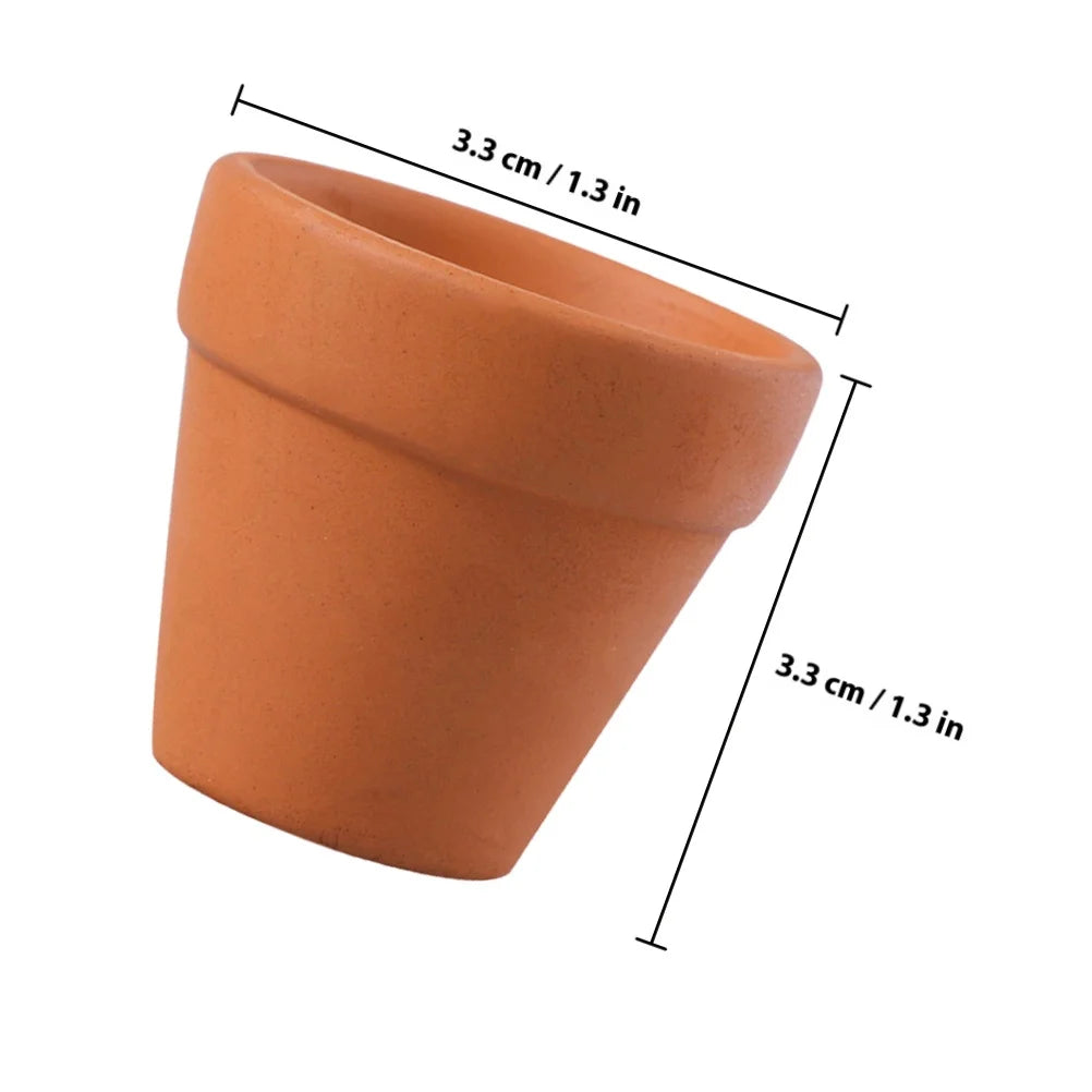12Pcs Terracotta Plant Pots Ceramic Flower Pots for Small Plants Indoor Outdoor Mini Clay Natural Rustic Decor
