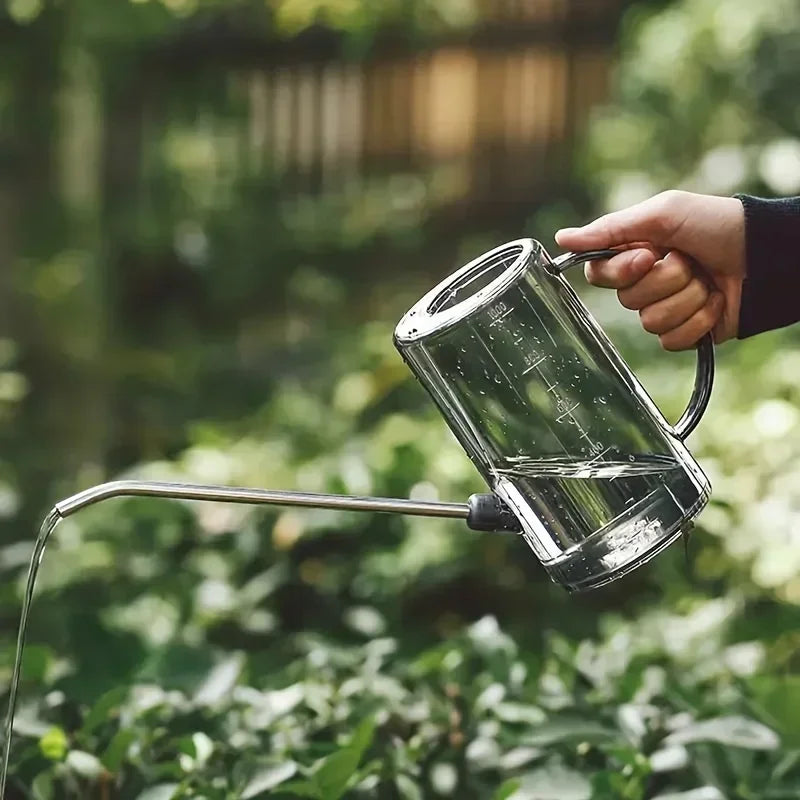 Garden Watering Can 1L Long Spout with Shovel, Indoor Outdoor Plant Flower Watering Pot