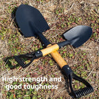 50cm Digging Shovel Mini Manganese Steel Shovels Trowel Waterproof Rustproof Garden Scoop Coated Surface for Camping Outdoor