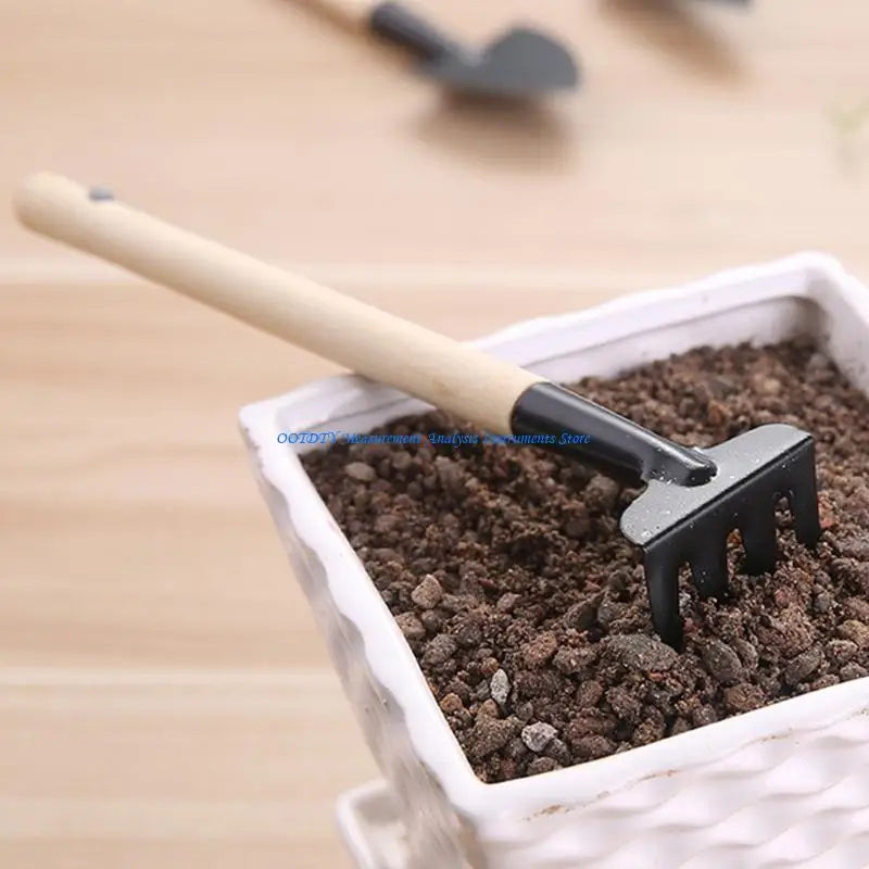 367D Practical Handheld Plant Care Tool Including Flat Shovel Pointed Trowel And Fine Rakes Soil Loosening Equipment